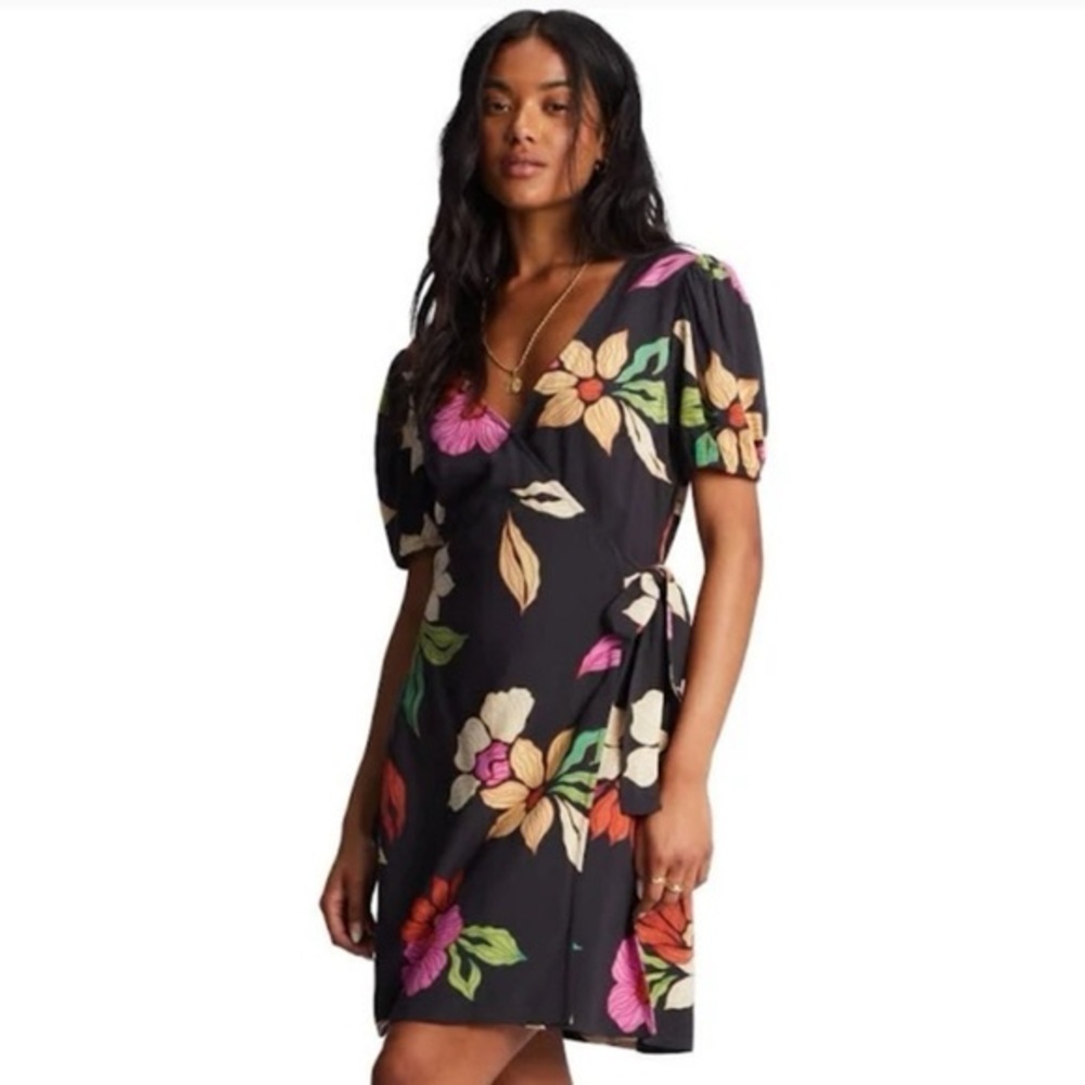 BILLABONG - Hot Tropics Wrap Dress Size  S - Picture 2 of 9